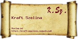 Kraft Szelina névjegykártya